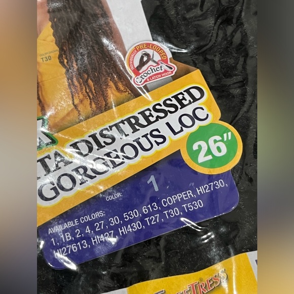 Freetress Braid Nita Distressed Gorgeous Loc Color 1 Set of 2 - Picture 2 of 5
